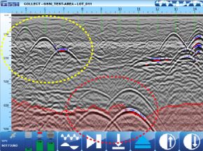 地下レーダー探査システム ユーティリティスキャンDF:探査データ例